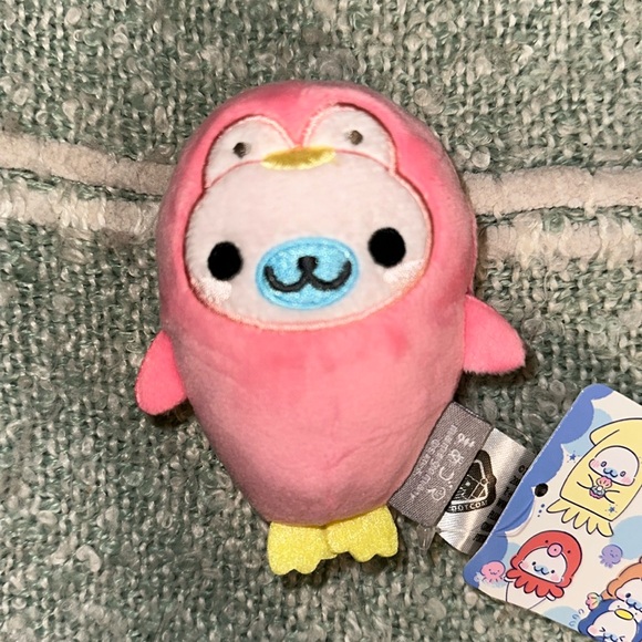 San-X Other - San-X Pink Penguin Plush 3.5”